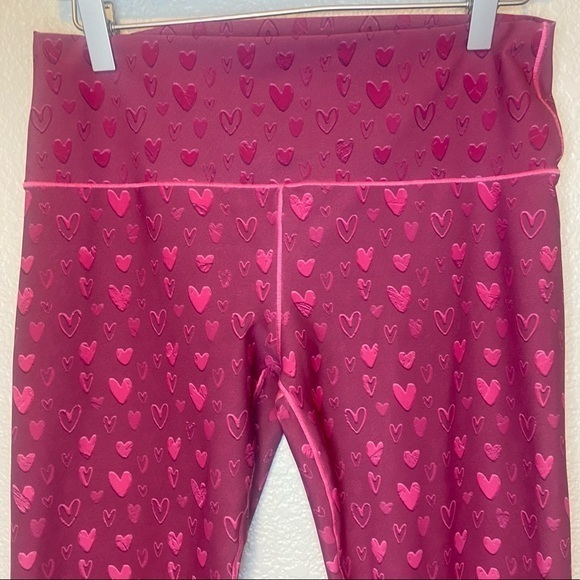 Colorado Threads Pink Hearts Leggings Size Extra Large - Picture 2 of 8